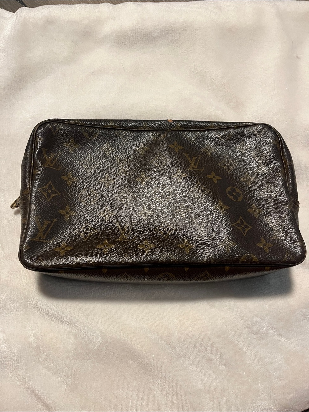 Louis Vuitton Monogram Canvas Toiletry Pouch in Brown and Tan